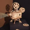 Proiector de Film (Vitascope) - Puzzle 3D Mecanic din Lemn - 183 Piese - ROKR LK601