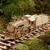 Locomotiva cu Abur - Puzzle 3D din Lemn - 308 Piese - ROKR MC501
