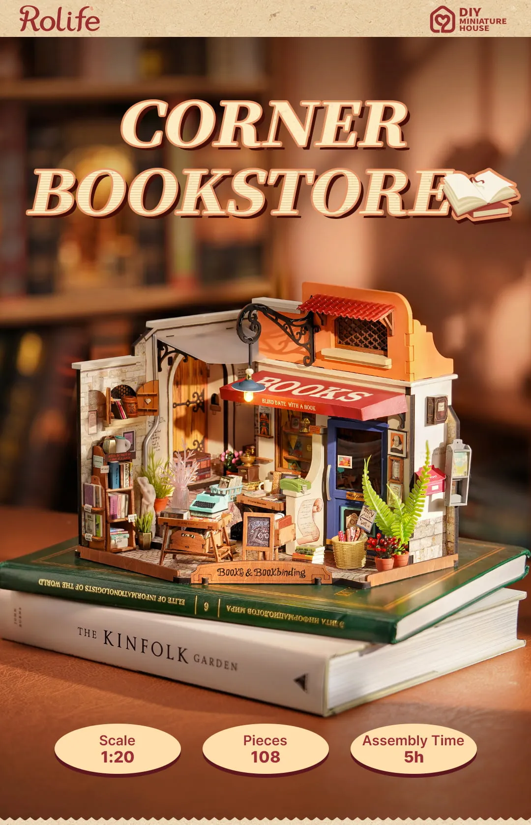 Libraria de la Colt - Casuta in Miniatura DIY 3D - 108 Piese - Rolife DG164 01