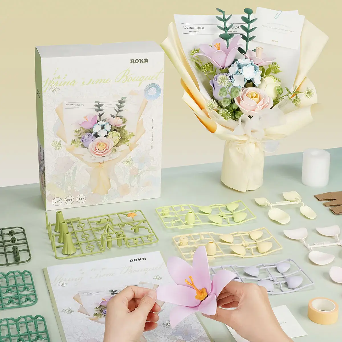 Buchet-Flori-de-Primavara-Puzzle-3D-din-Plastic-165-Piese-Cadouri-1-Martie.webp